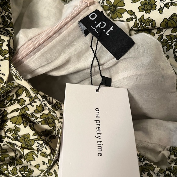 OPT dress from Shopbop. White/green. Size M - Picture 4 of 7